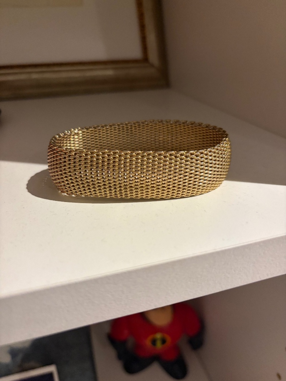 Gold color mesh bracelet